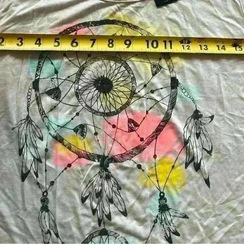 Living Doll Tank Top Medium Flowy Colorful Dream Catcher Graphic Made In USA NWT - Picture 6 of 8